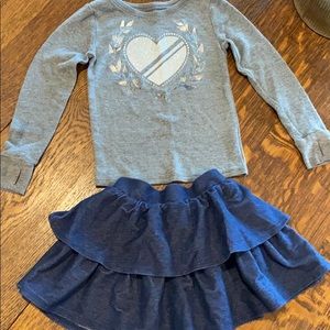 Cute ruffled soft jean colored fabric